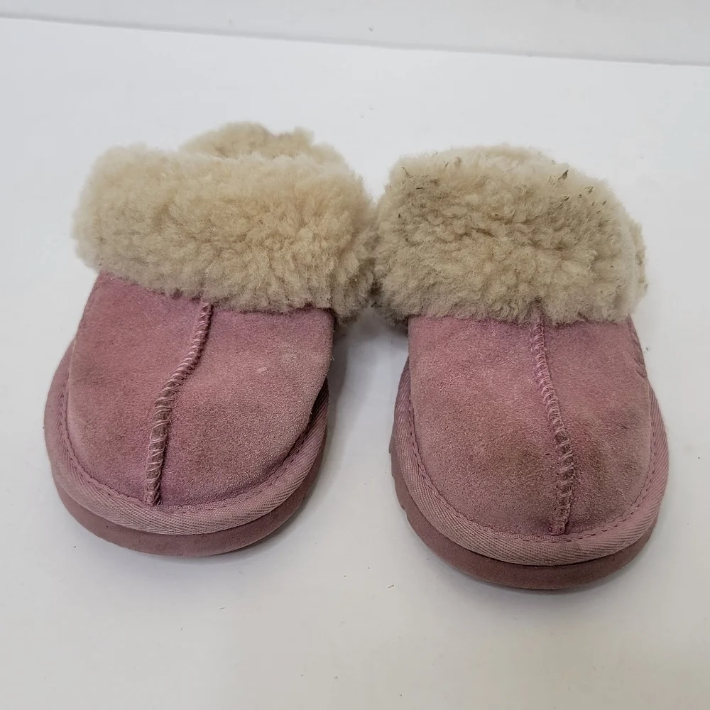 Ugg Slippers Kids Pink Size 11 Leather